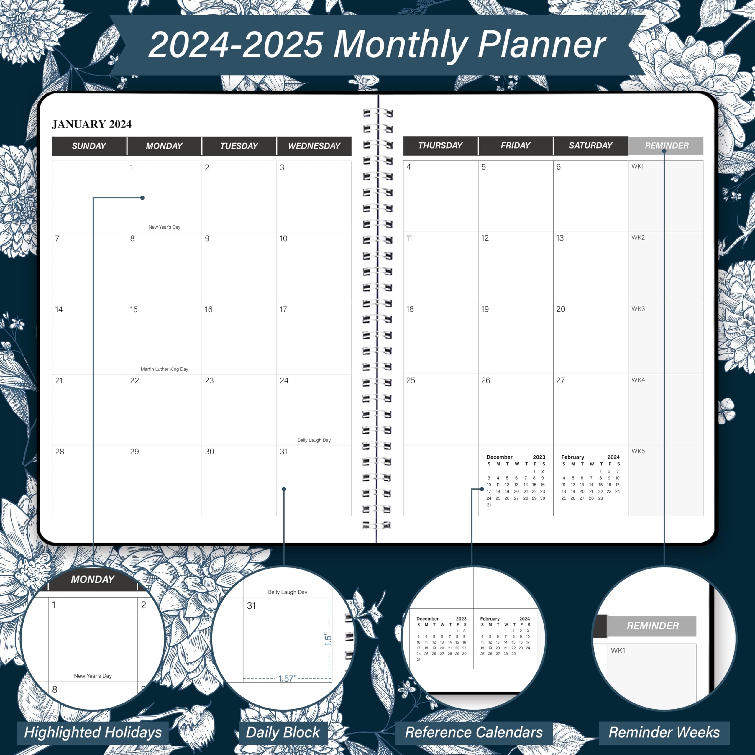 2024 2025 Monthly Planner Simplified Monthly Calendar Planner 7