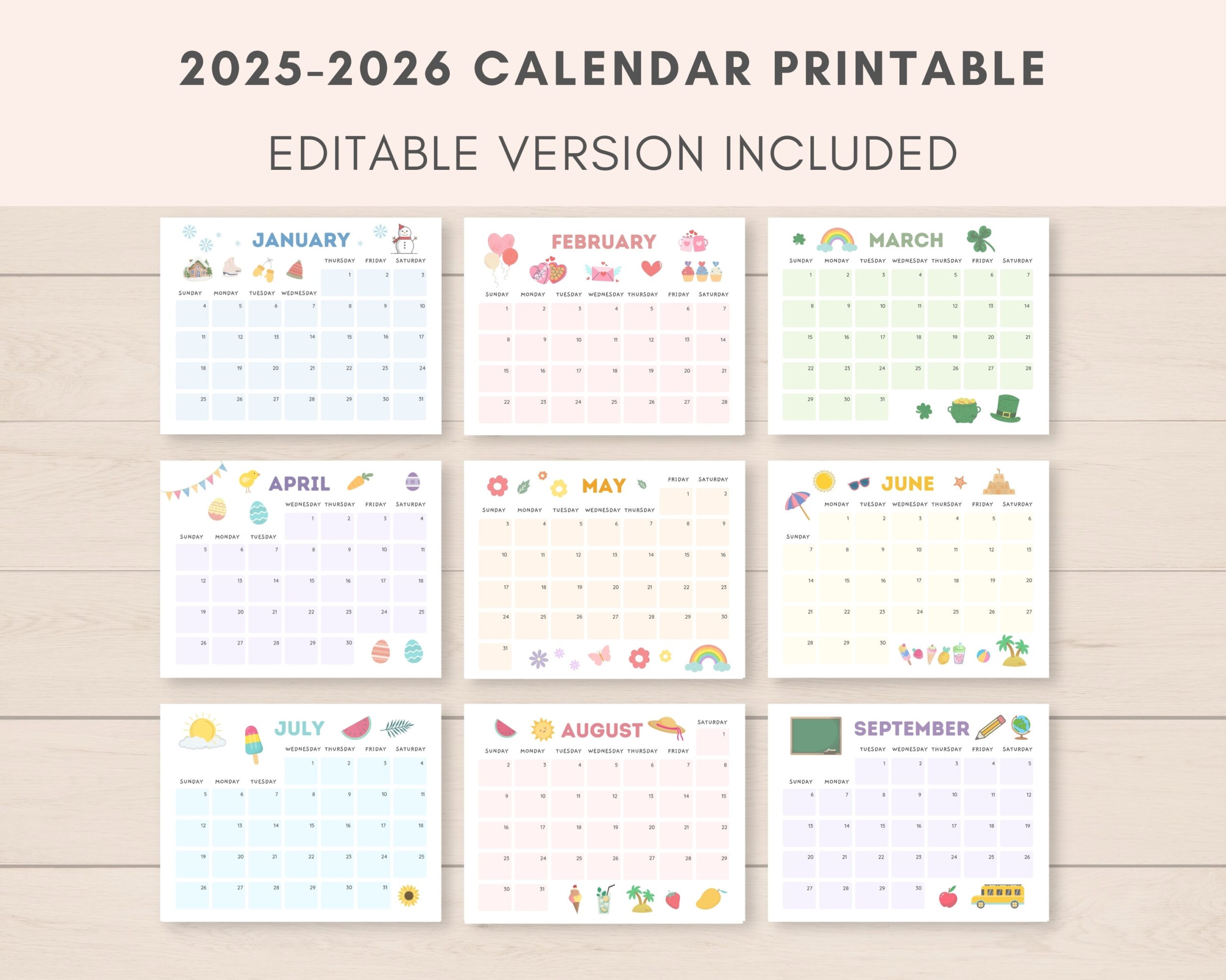 Free Printable Calendar 2025 And 2026