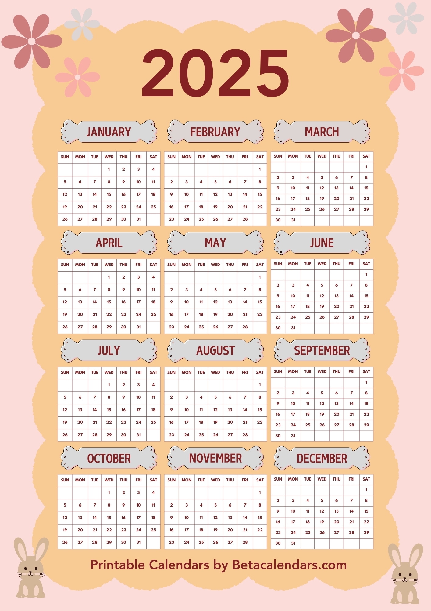 2025 Calendar Beta Calendars