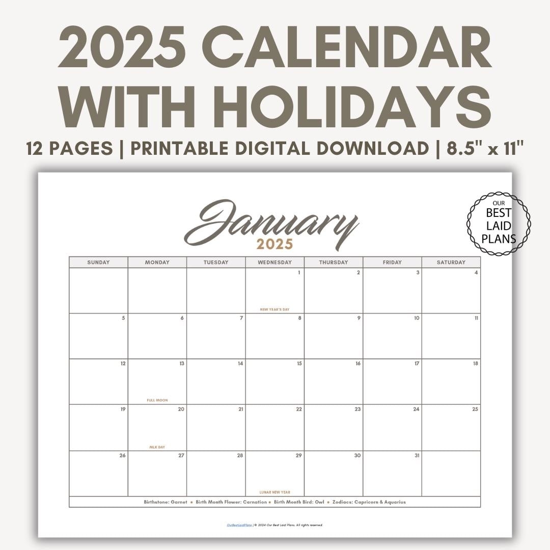 Free Printable 2025 Monthly Calendar With Holidays Australia