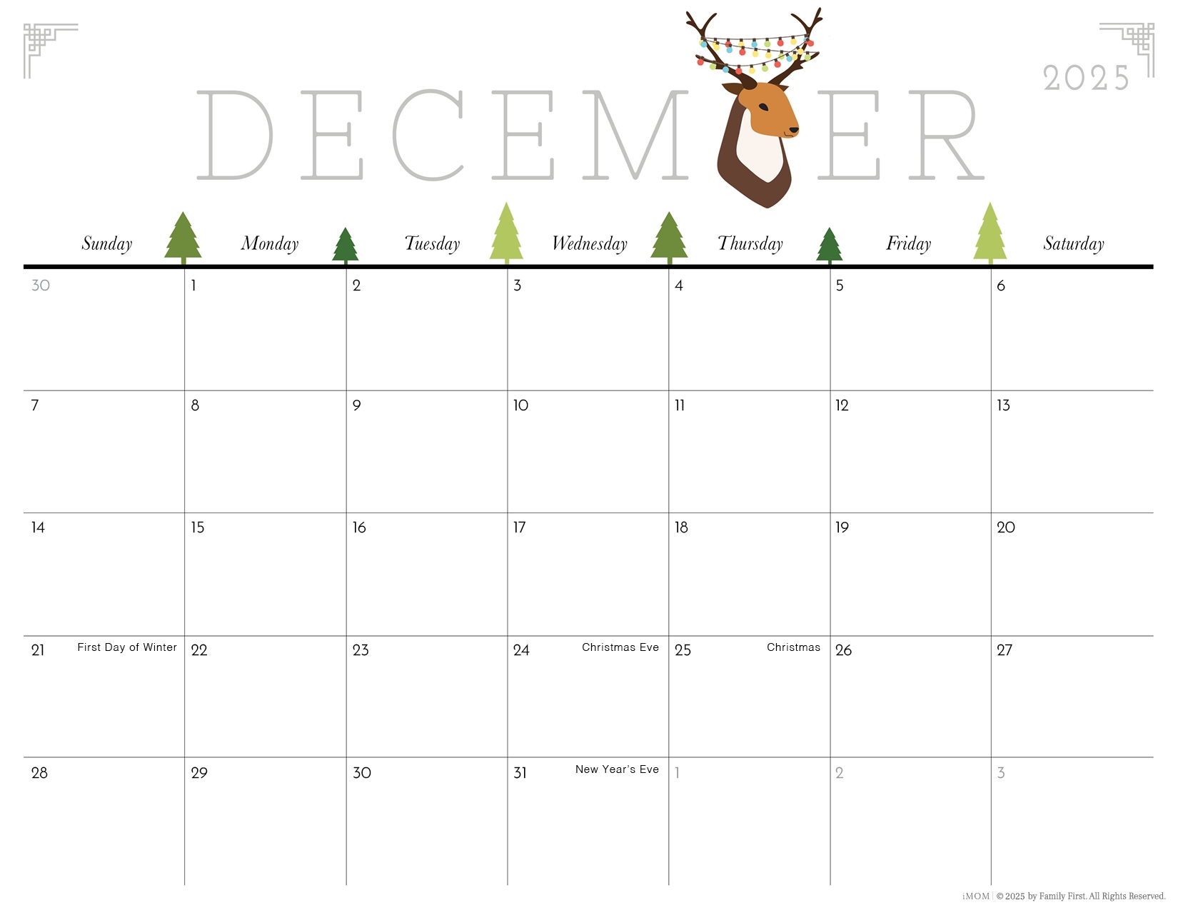 Imom November 2025 Printable Calendar
