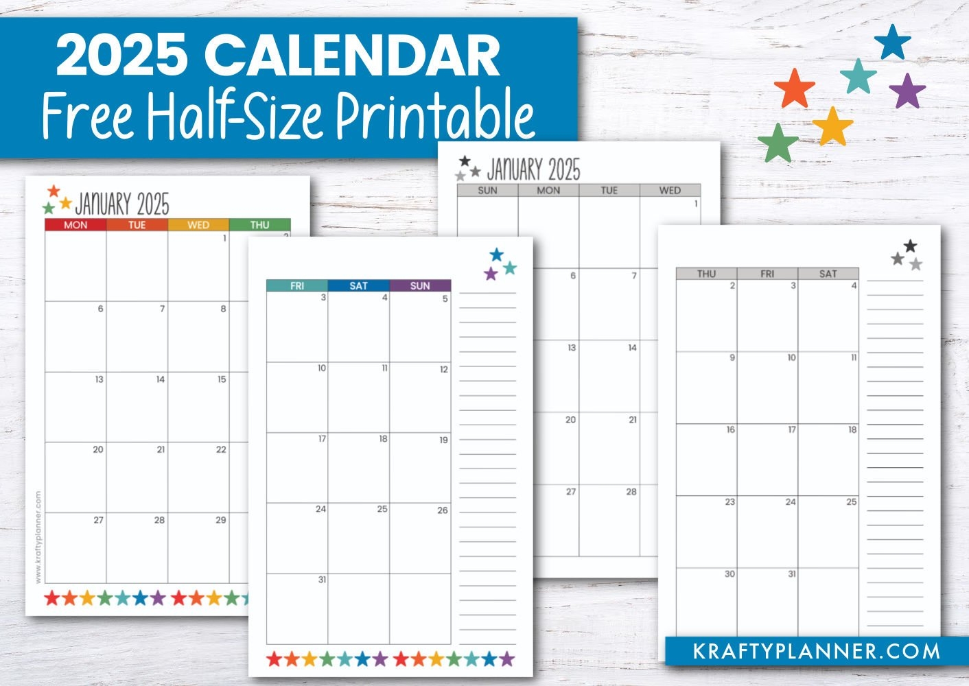 Free Printable 2025 Planner Calendar