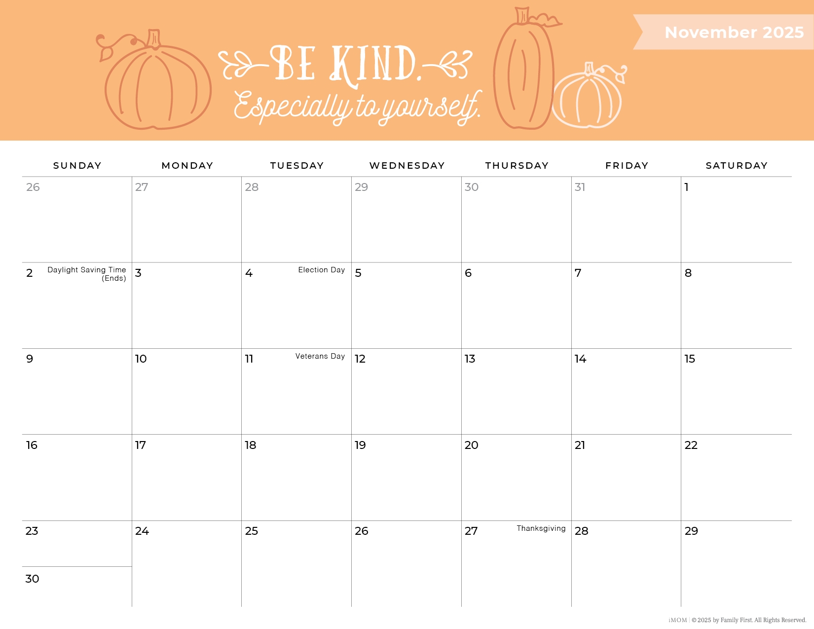 2025 Positive Thoughts Printable Calendars For Moms IMOM