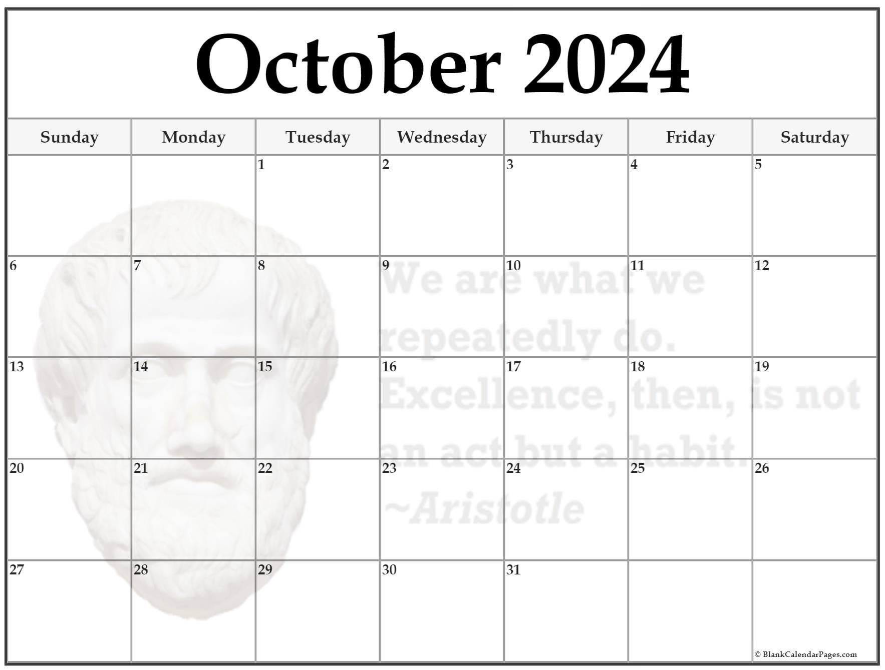 24 October 2024 Quote Calendars