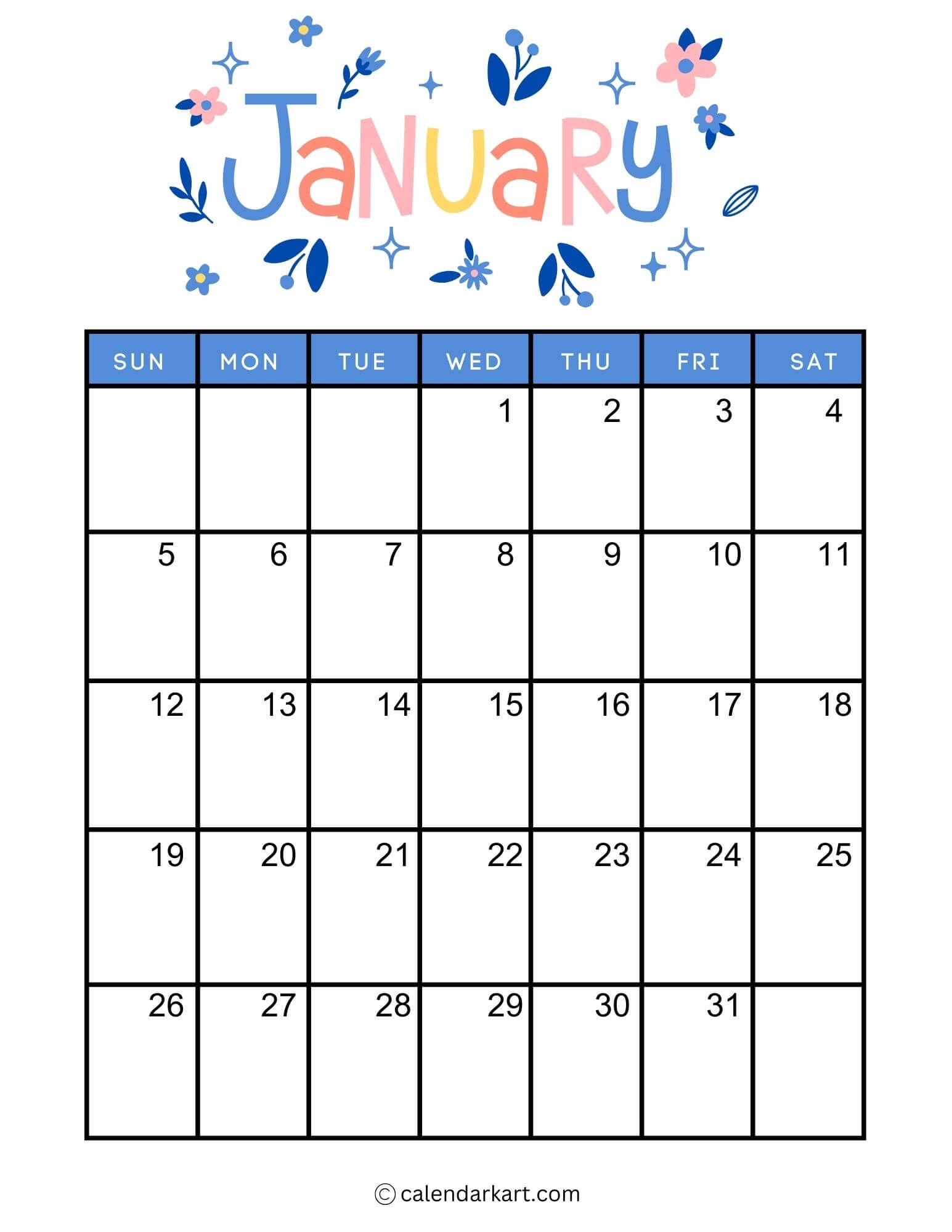 Free Printable Calendar 2025 Monthly