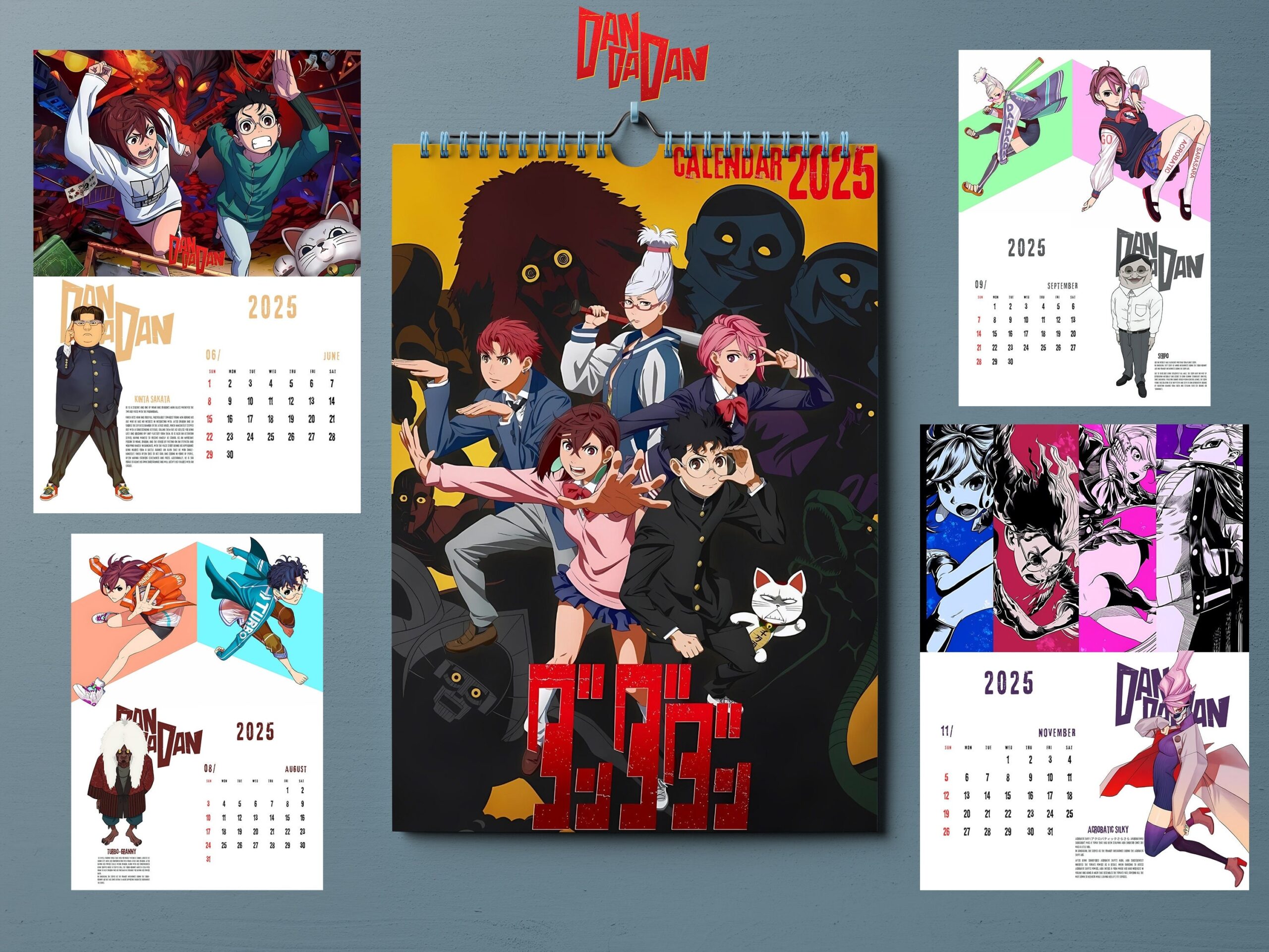 Anime Calendar 2025 DANDADAN Inspired Editable Templates U0026 Ready 