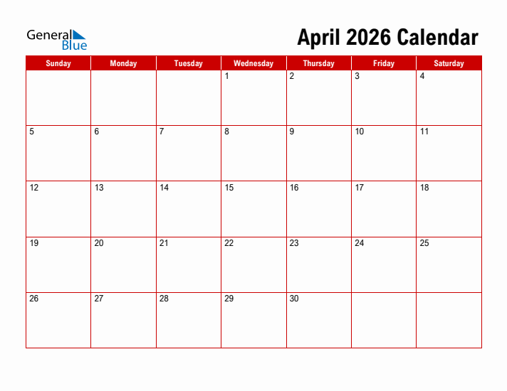 Free Printable April May 2026 Calendar