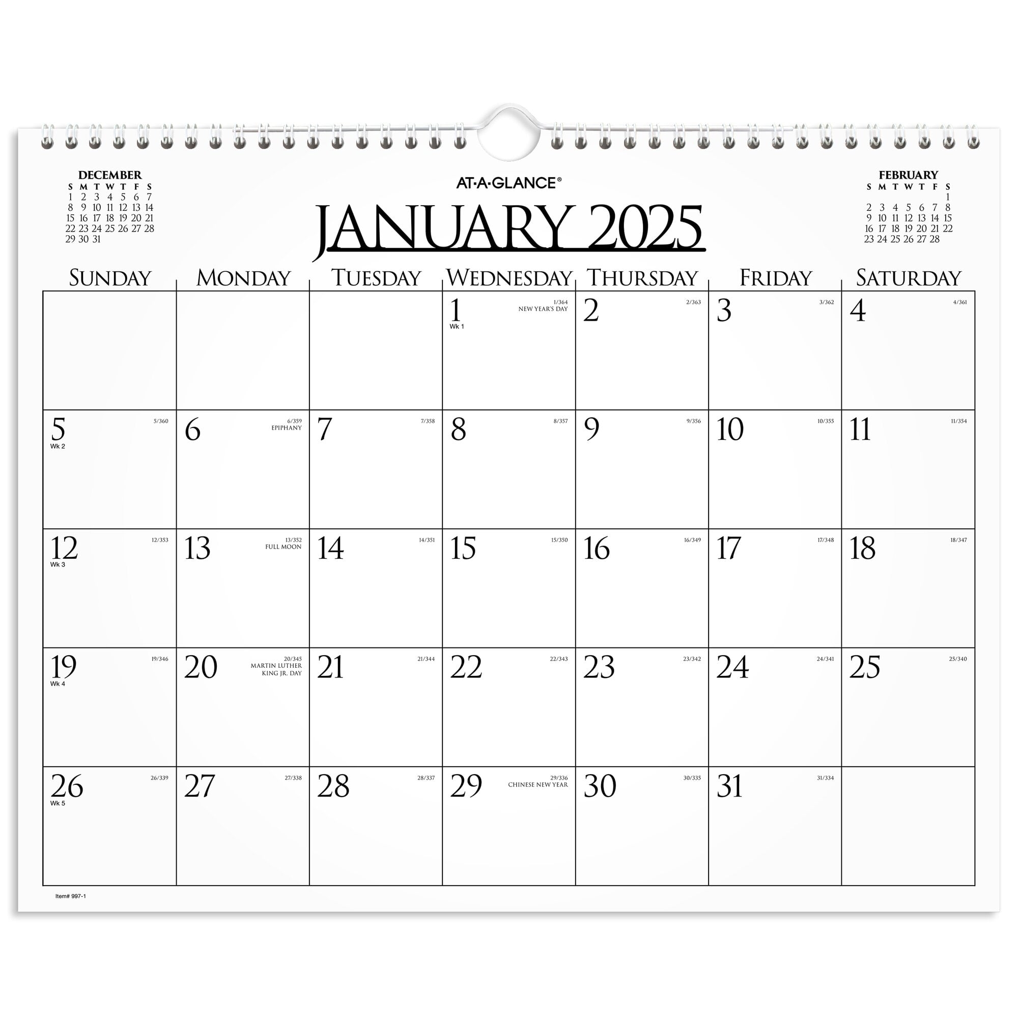 AT A GLANCE 2025 Business Monthly Wall Calendar Medium 15 X 12 Monthly Wall Walmart