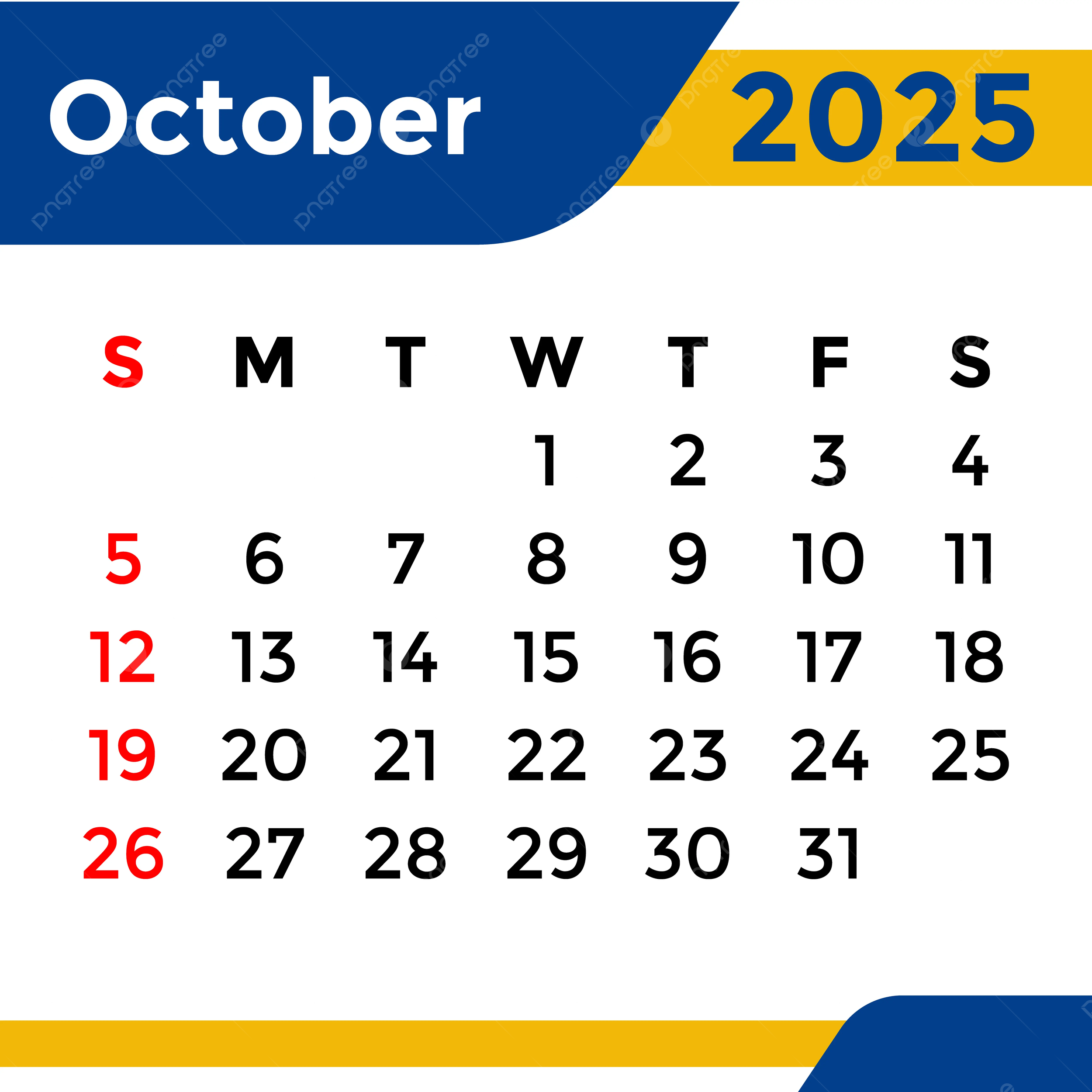 Picture Of October Calendar 2025