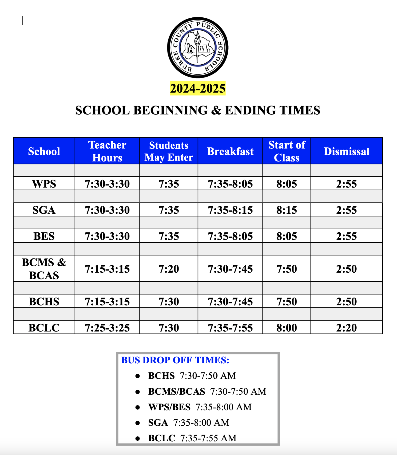 Augusta County Public Schools Calendar 2025