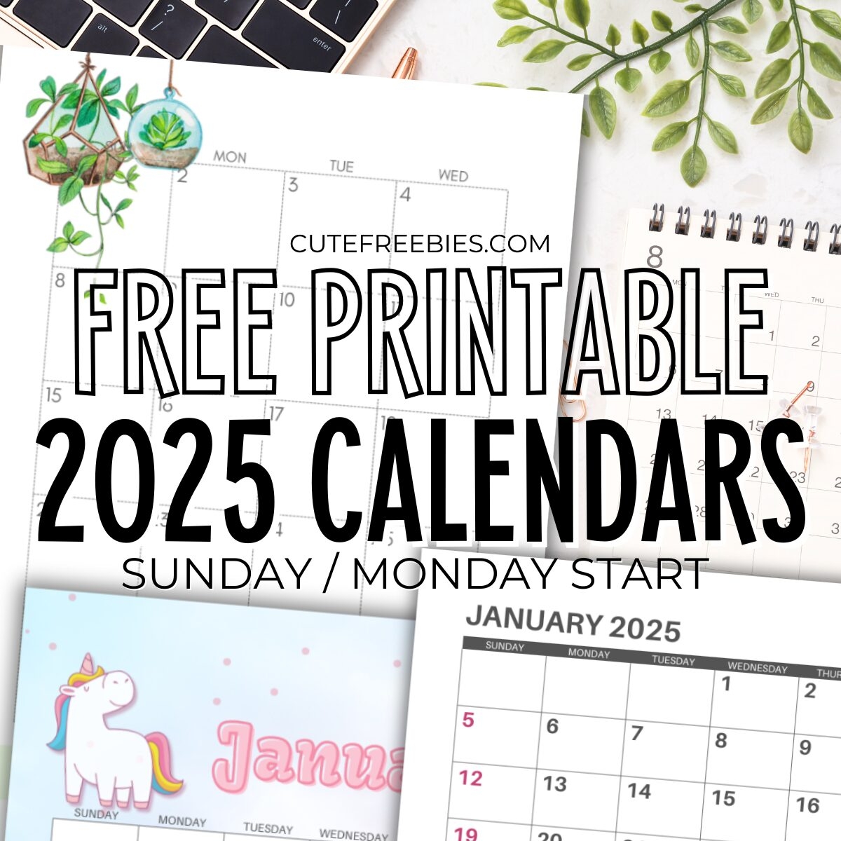 Free Printable Calendar 2025 Girly