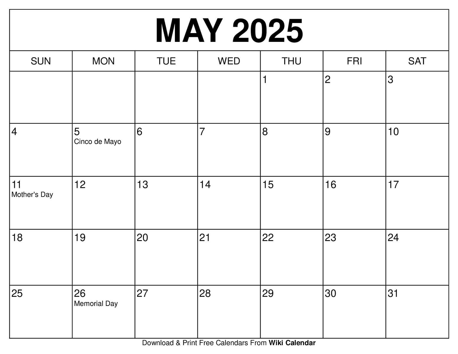 Download And Printable Calendars For 2025 Wiki Calendar