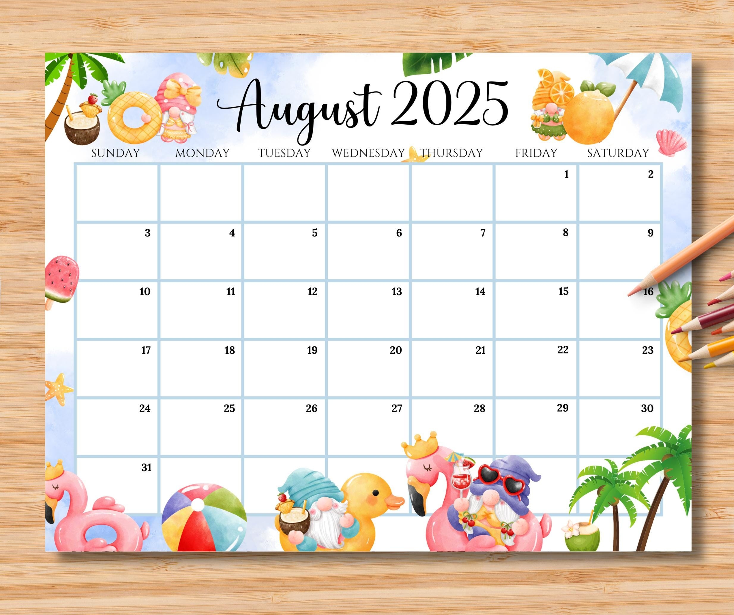 August Calendar 2025