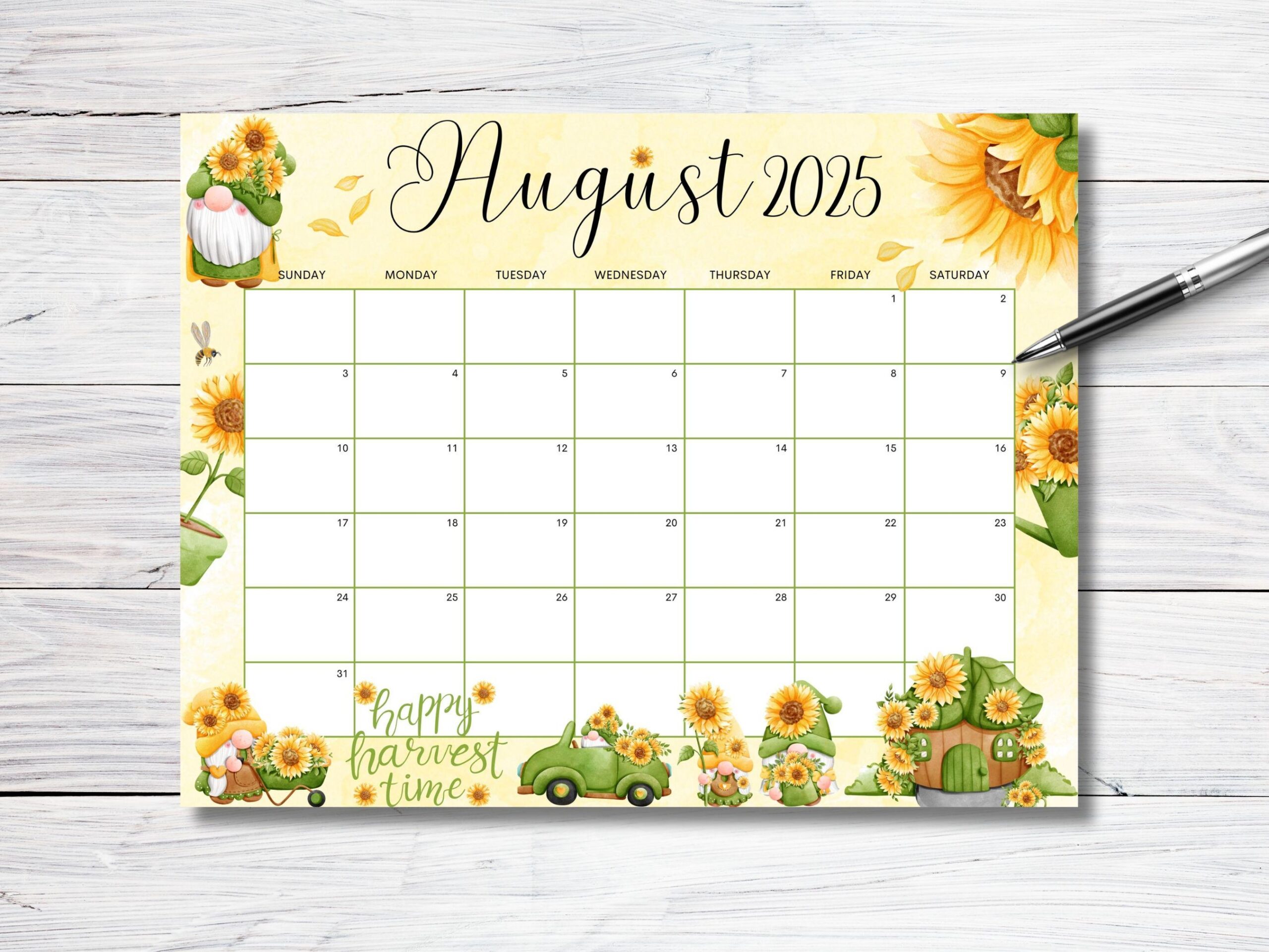 Free Printable August August 2025 Calendar