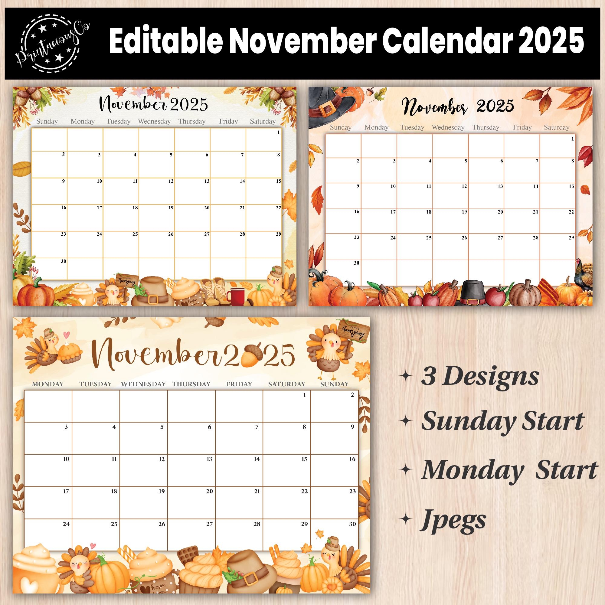November 2025 Printable Calendar Free