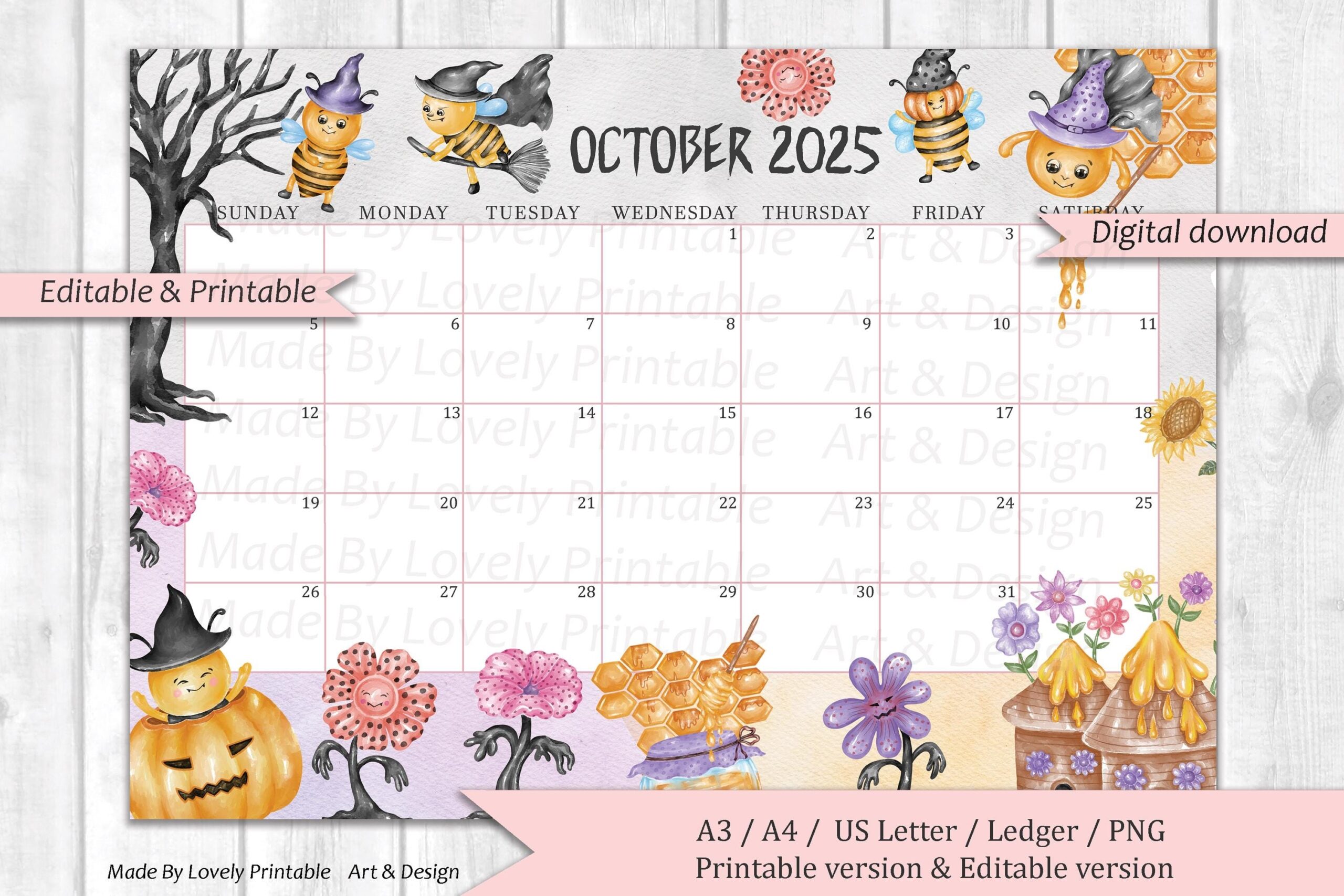 October 2025 Calendar Template