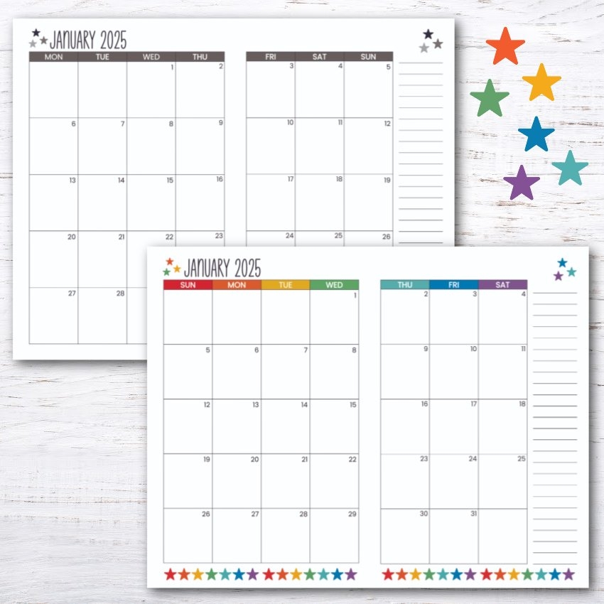 Free Printable Calendar 2025 2 Page Spread
