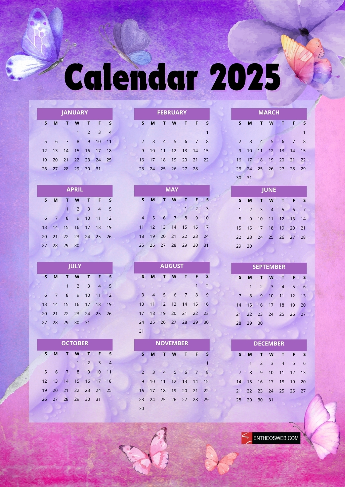 Free 2025 Printable Calendars Free 2025 Printable Calendars 