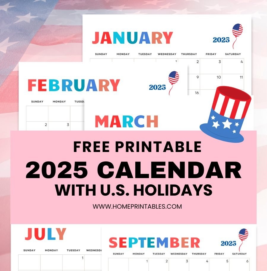 Free Printable 2025 Calendar By Month With Holidays