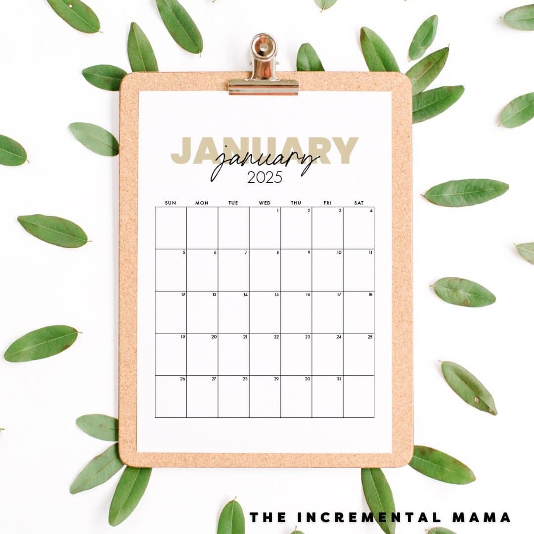 Small Printable 2025 Calendar