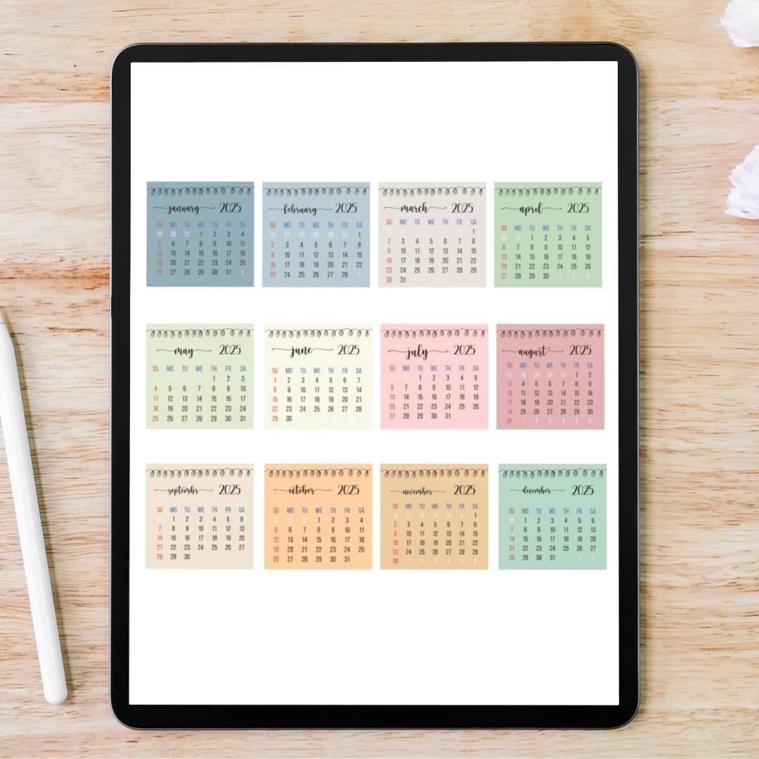Free Printable 2025 Calendar With Holidays Waterproof Paper