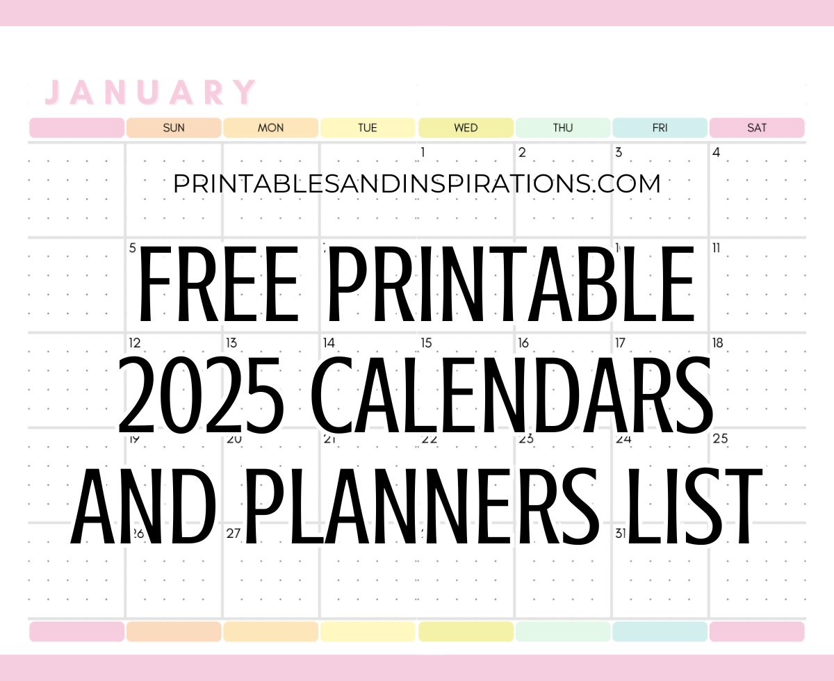 2025 Printable Calendar By Month Printable Free