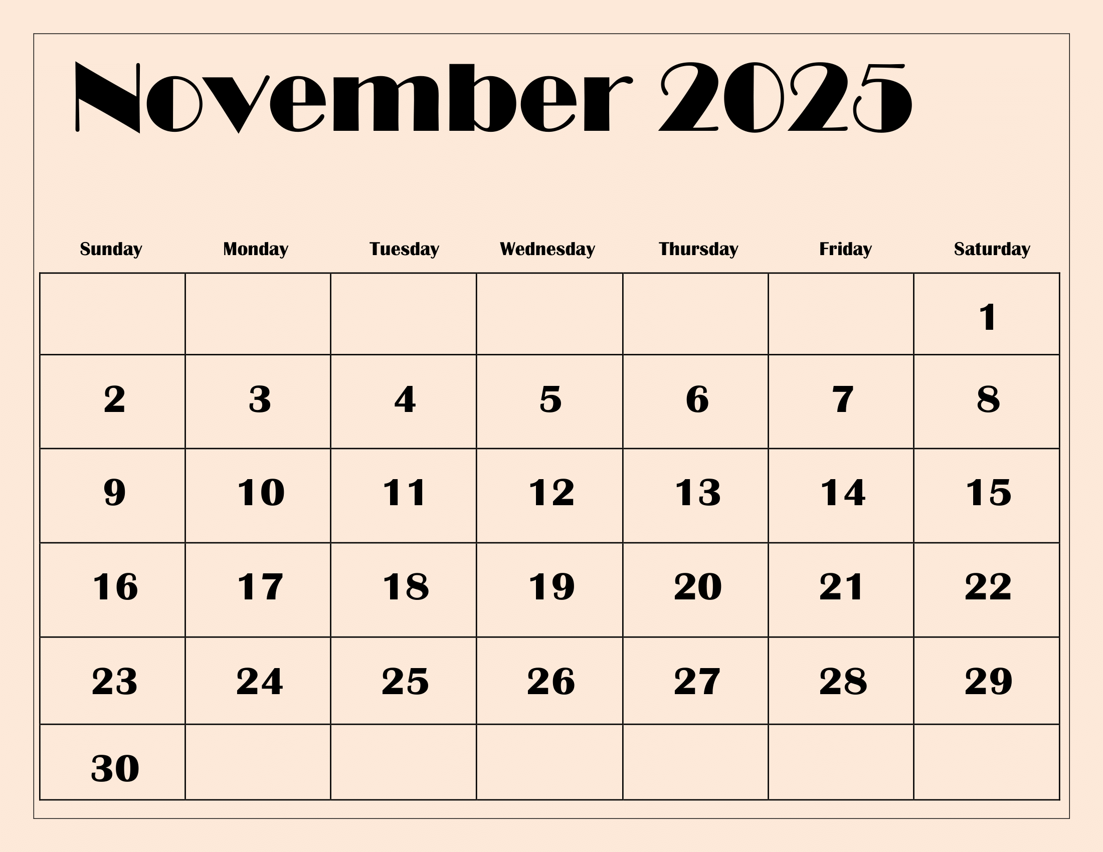 Printable Calendar November 2025 With Holidays