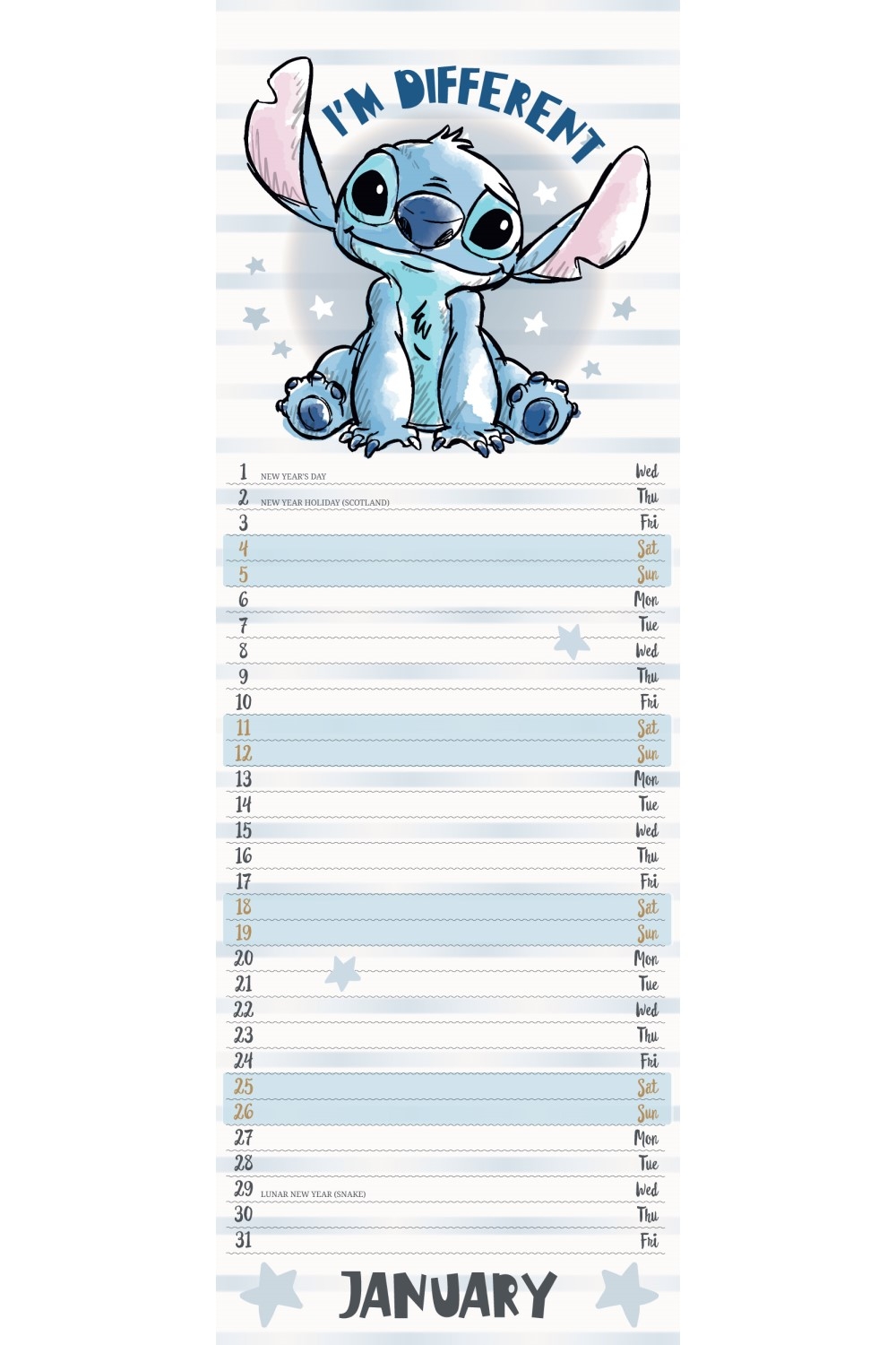 Free Printable 2025 Calendar Disney Stitch