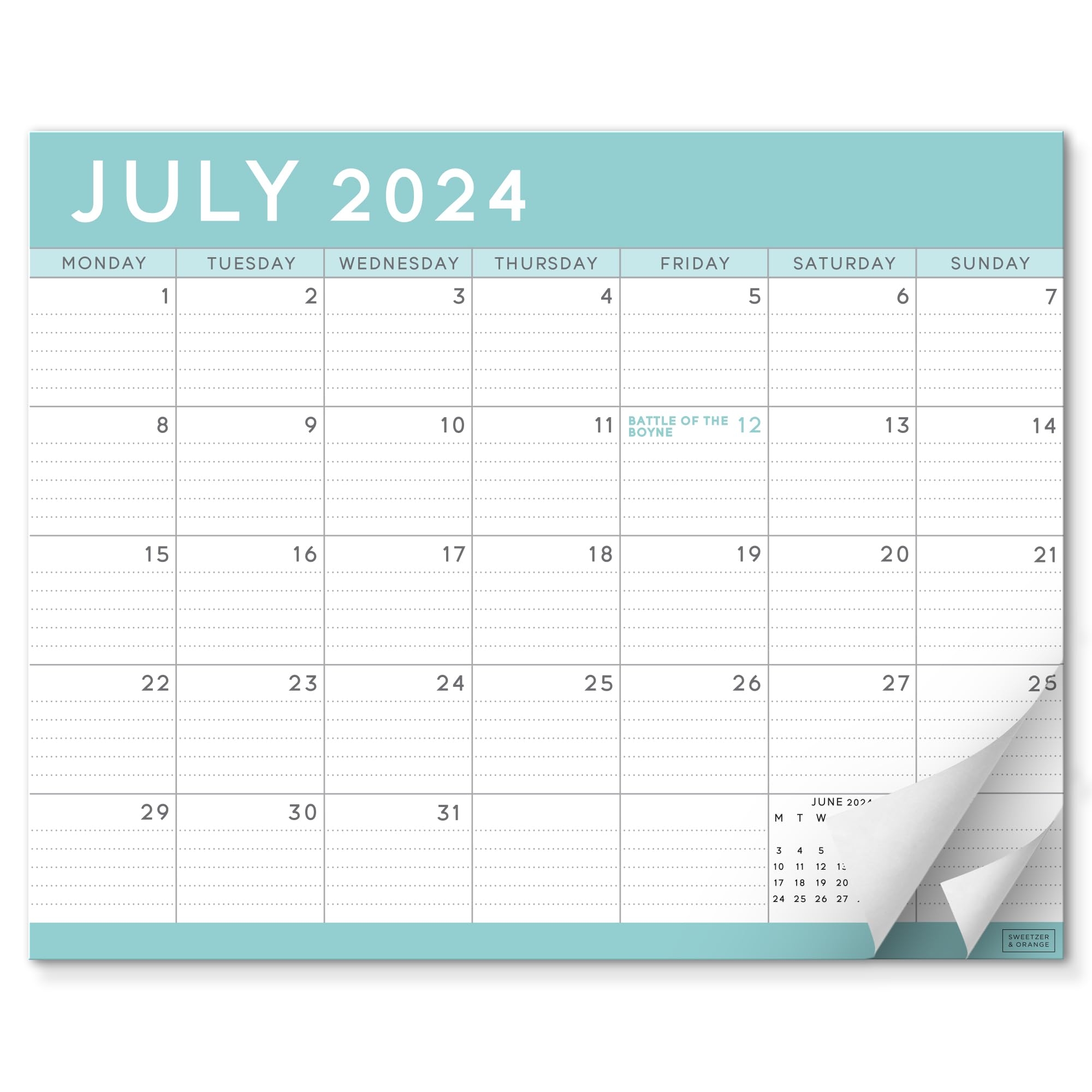 Su0026O Teal Magnetic Fridge Calendar From July 2024 December 2025 Tear Off Refrigerator Calendar To Track Events U0026 Appointments 18 Month Magnetic Calendar For Fridge For Easy Planning 8