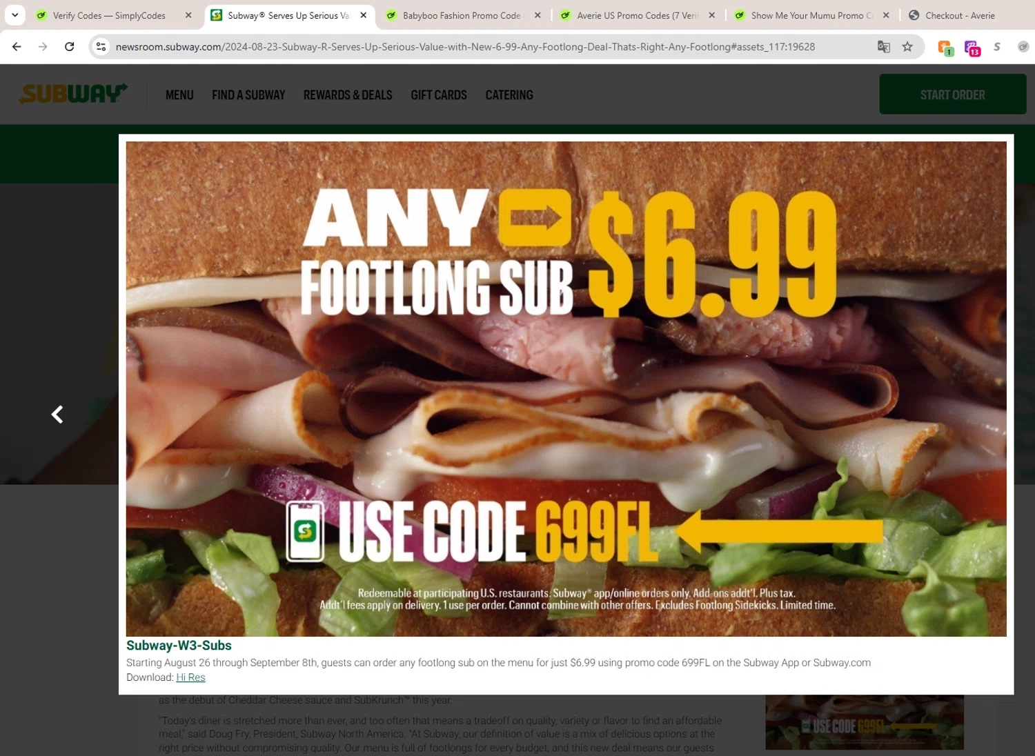 Subway Promo Codes 2 Verified W Code Apr 2025